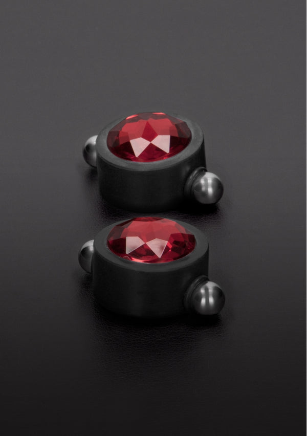 Tepelknijper met Swarovski - Rood