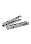 Tom of Finland Bros Pin tepelklemmen van roestvrij staal - Zilver