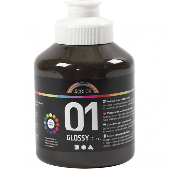 acrylverf glossy 500ml bruin