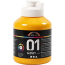 acrylverf glossy 500ml geel