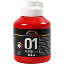 acrylverf glossy 500ml rood