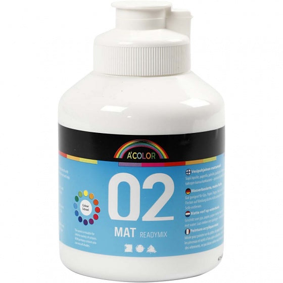 acrylverf mat 500ml wit