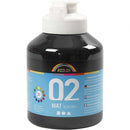 acrylverf mat 500ml zwart
