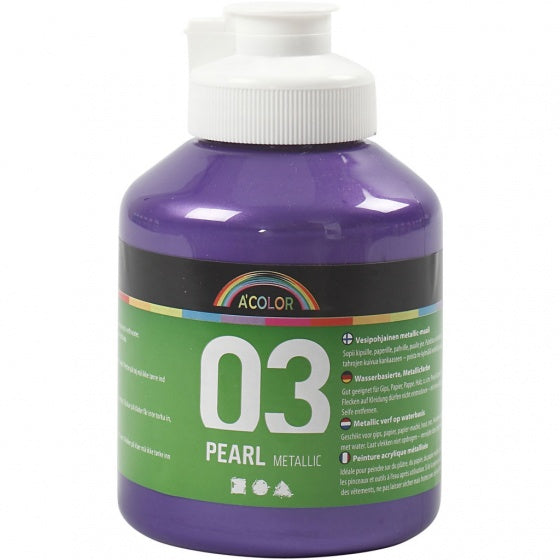 acrylverf metallic 500ml paars