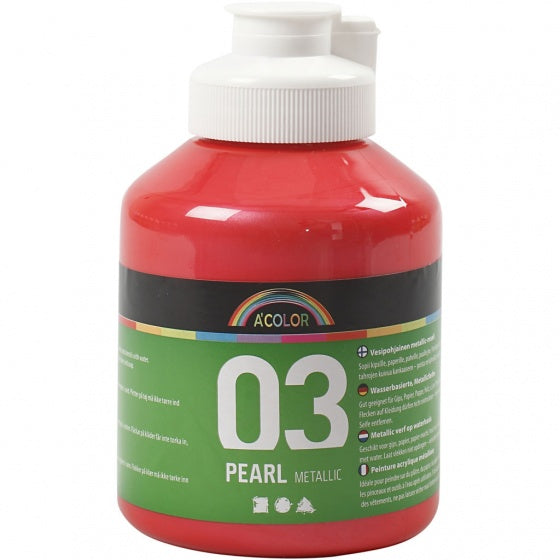 acrylverf metallic 500ml rood