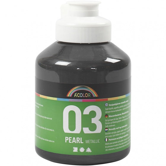 acrylverf metallic 500ml zwart