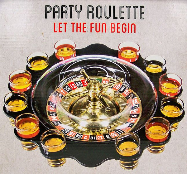 Party Roulette met 12 shotglaasjes