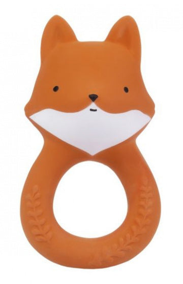 bijtring Vos 6,7 x 12 cm rubber oranje