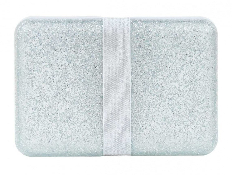 lunchbox glitter 850 ml PP zilver