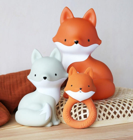 spaarpot Vos 18,7 cm PVC oranje