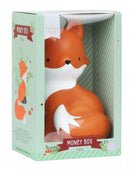 spaarpot Vos 18,7 cm PVC oranje