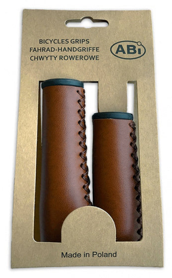 handvatten 120/95 mm bruin kunstleer per set