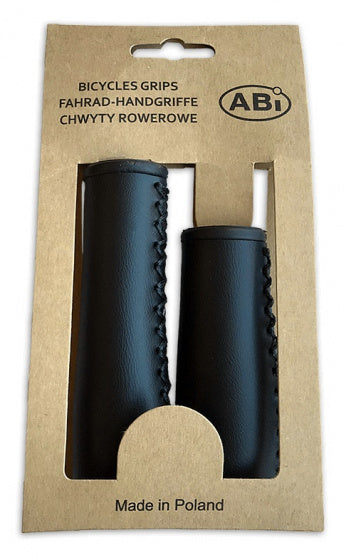 handvatten 120 mm zwart kunstleer per set