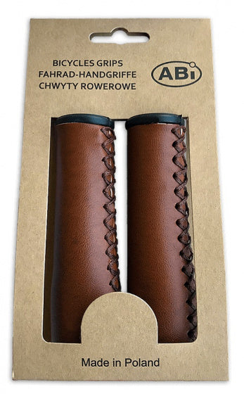 handvatten 120 mm kunstleer bruin per set