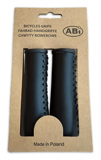 handvatten 120 mm kunstleer zwart per set