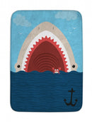 speelkleed haai Decomat 100 x 150 cm blauw