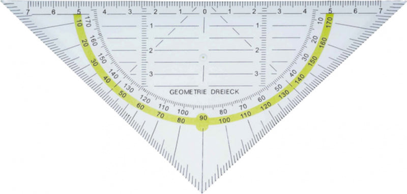 geodriehoek flexibel 16 cm transparant