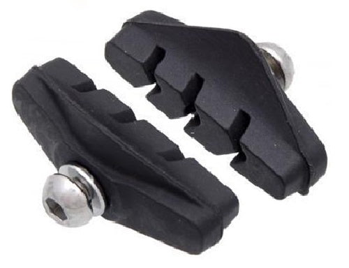 remblok inbus race 5 x 1 cm zwart/zilver 4 stuks