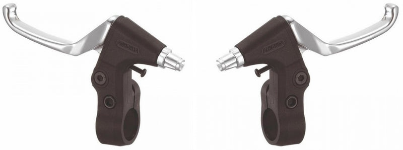 remgrepenset V-brake 20/24 inch zwart/zilver 2-delig