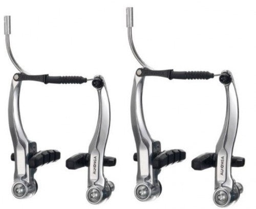 remset V-brake voor/achter zilver