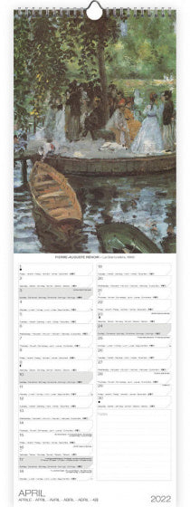 wandkalender 2022 Renoir 49 x 16 cm papier
