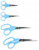 scharenset RVS blauw/zilver 4 stuks