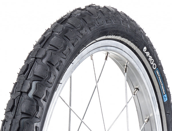 Buitenband Ortem M300 1mm 16 x 1.75 (47-305) reflectie antilek zwart