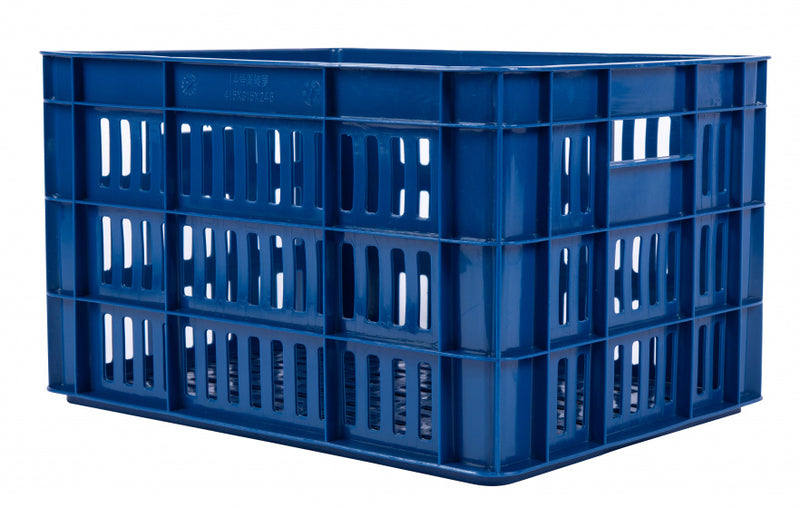 fietskrat kunststof 27 liter donkerblauw