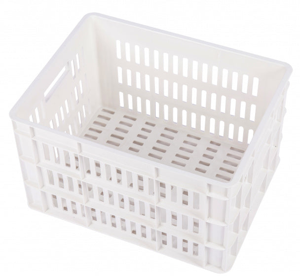 fietskrat kunststof 27 liter wit