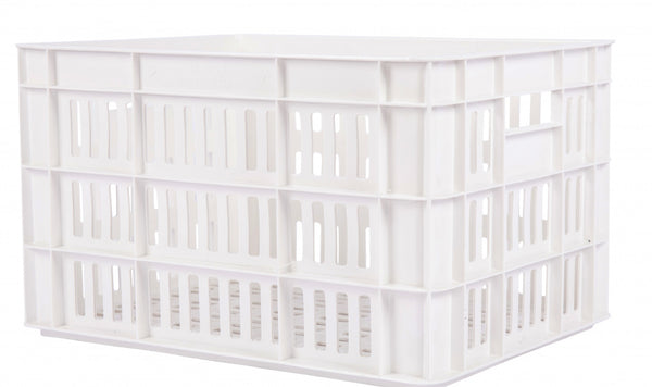 fietskrat kunststof 27 liter wit