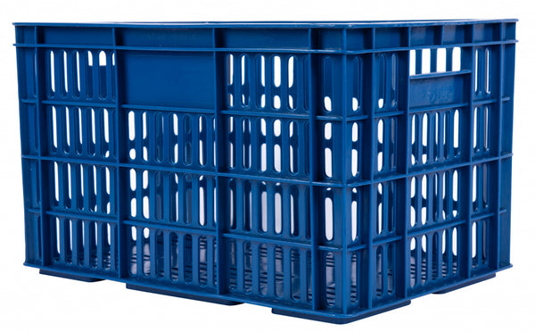 fietskrat kunststof 33,6 liter donkerblauw