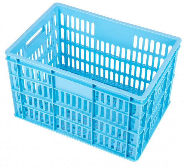 fietskrat kunststof 33,6 liter lichtblauw