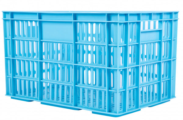 fietskrat kunststof 33,6 liter lichtblauw