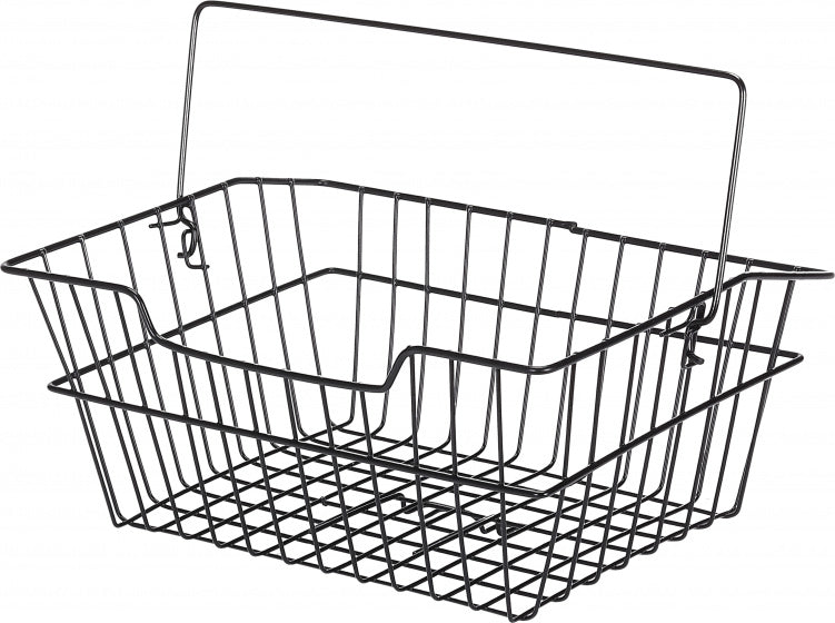 fietsmand 10 liter achter staal zwart