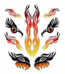 fietsstickers Eyes Tribal zwart/oranje