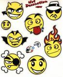 fietsstickers Smileys geel