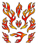 fietsstickers STK. Red Flames rood