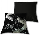 kussen Johnny Hallyday 40 x 40 cm zwart/wit
