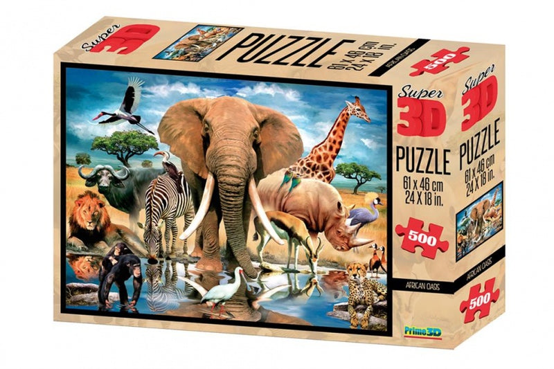 legpuzzel 3D Afrikaanse oase 500 stukjes