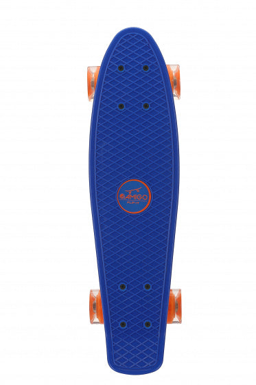skateboard Flip-Ít met ledverlichting 55,5 cm blauw/oranje