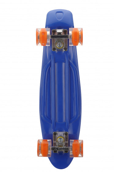 skateboard Flip-Ít met ledverlichting 55,5 cm blauw/oranje