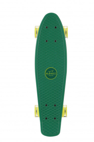 skateboard Flip-Ít met ledverlichting 55,5 cm groen/lime