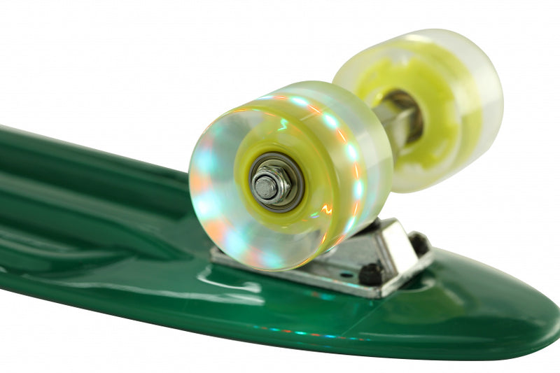 skateboard Flip-Ít met ledverlichting 55,5 cm groen/lime