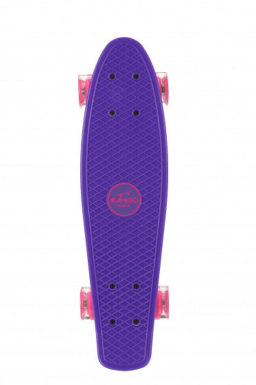 skateboard Flip-Ít met ledverlichting 55,5 cm paars/roze
