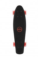 skateboard met ledverlichting 55,5 cm zwart/rood