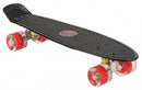 skateboard met ledverlichting 55,5 cm zwart/rood