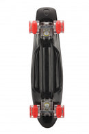 skateboard met ledverlichting 55,5 cm zwart/rood