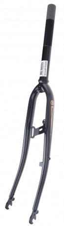 Voorvork 28" met 1 1/8" vorkbuis - trommelremnok en dynamohaak - zwart