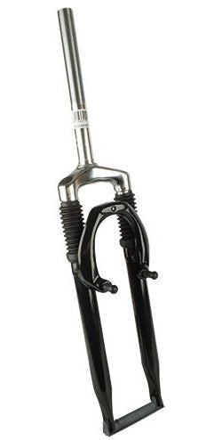 Verende voorvork 26" met 1" vorkbuis - V-brake remnokken - zwart / zilver
