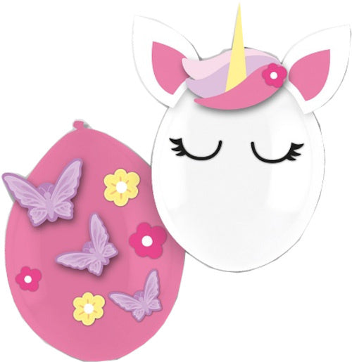 ballonnen Princess 35,5 cm latex roze/wit 3 stuks